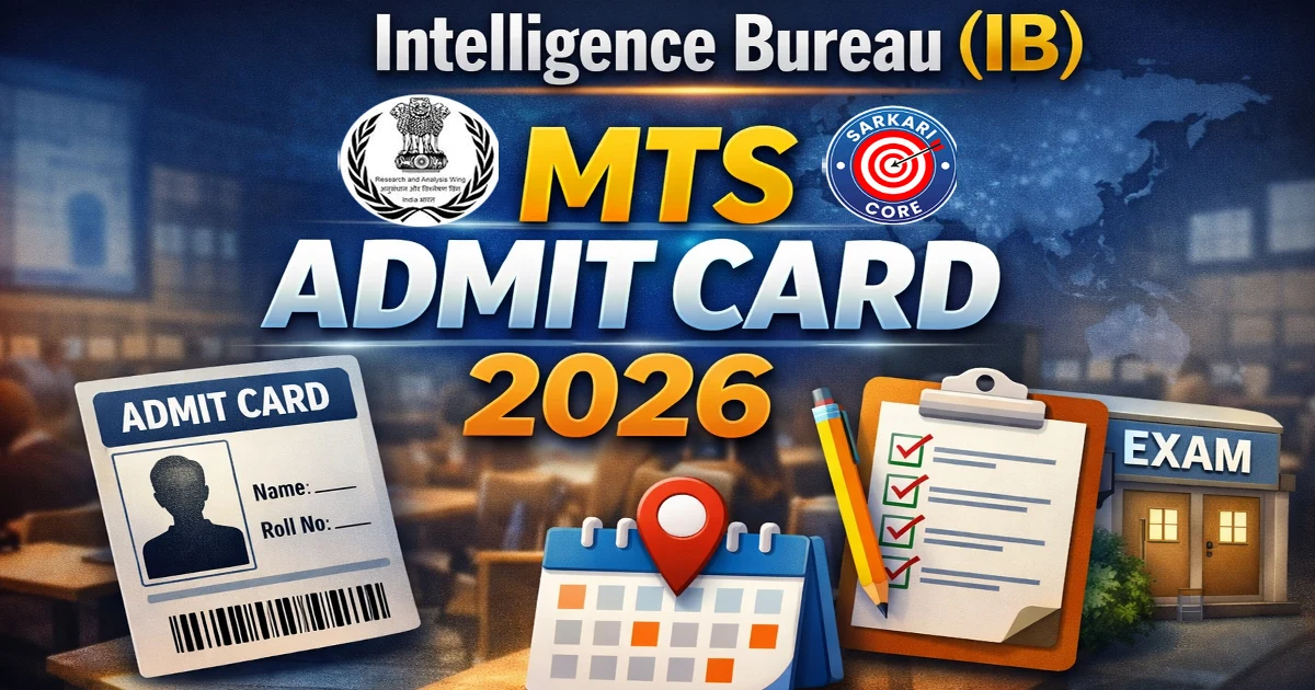 Intelligence Bureau (IB) MTS Admit Card 2026