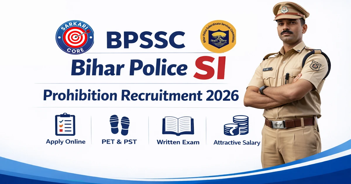 BPSSC Bihar Police SI Prohibition Recruitment 2026