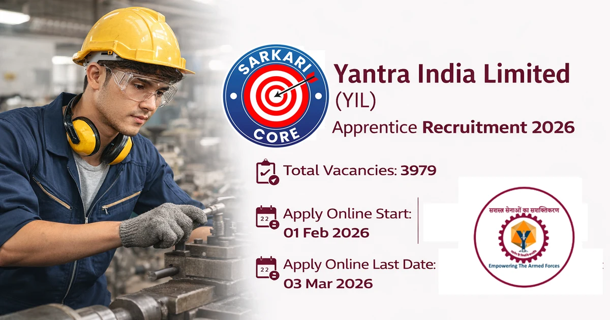 Yantra India Limited (YIL) Apprentice Recruitment 2026