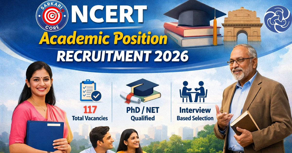 NCERT Academic Position Recruitment 2026