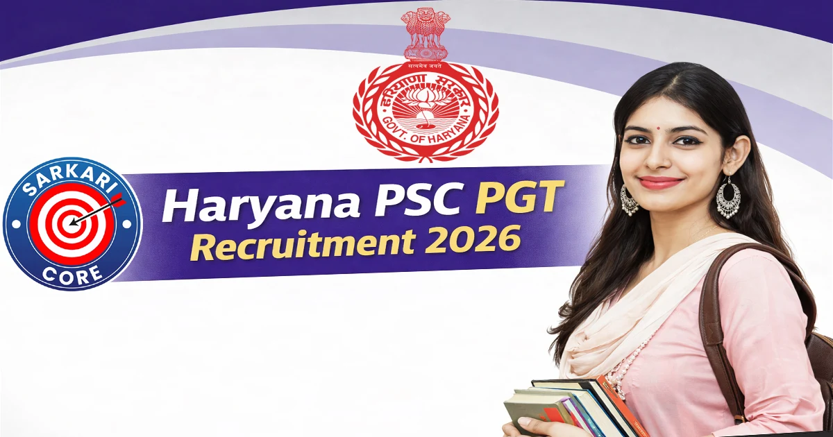 Haryana PSC PGT Recruitment 2026