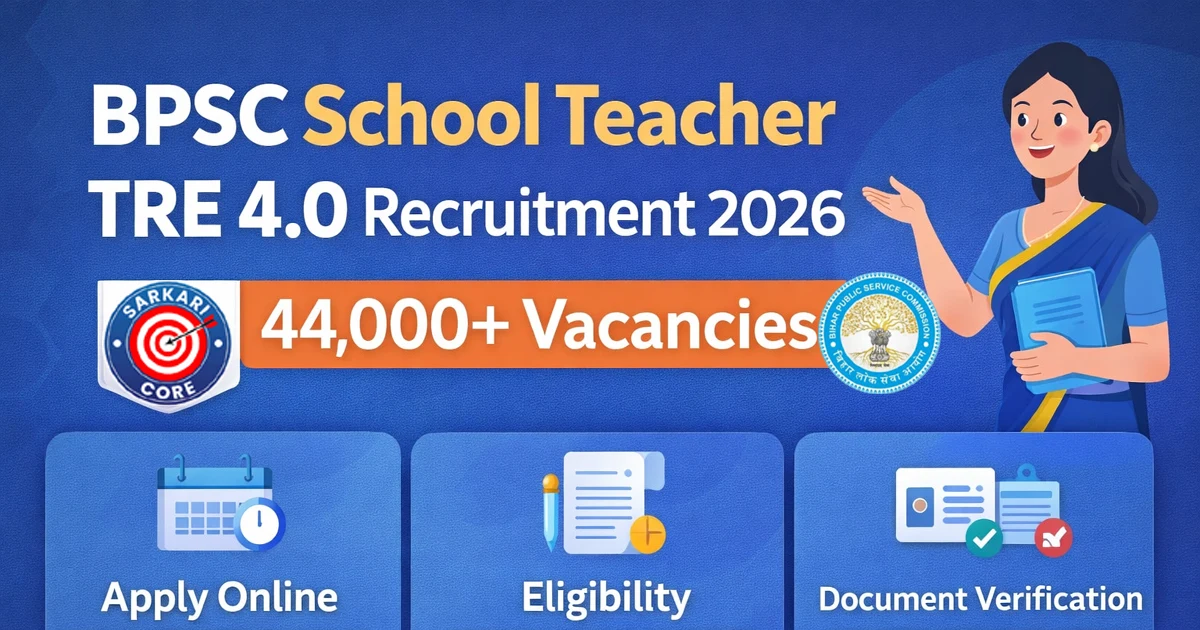BPSC School Teacher TRE 4.0 Recruitment 2026