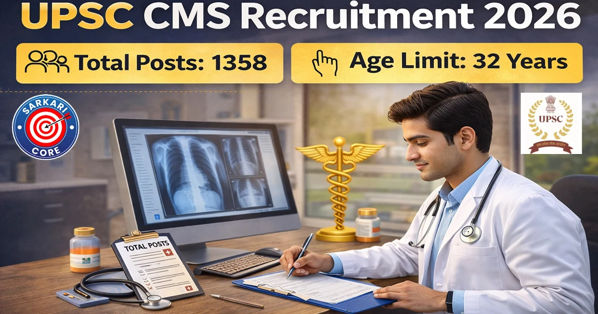 UPSC Combined Medical Service CMS Recruitment 2026