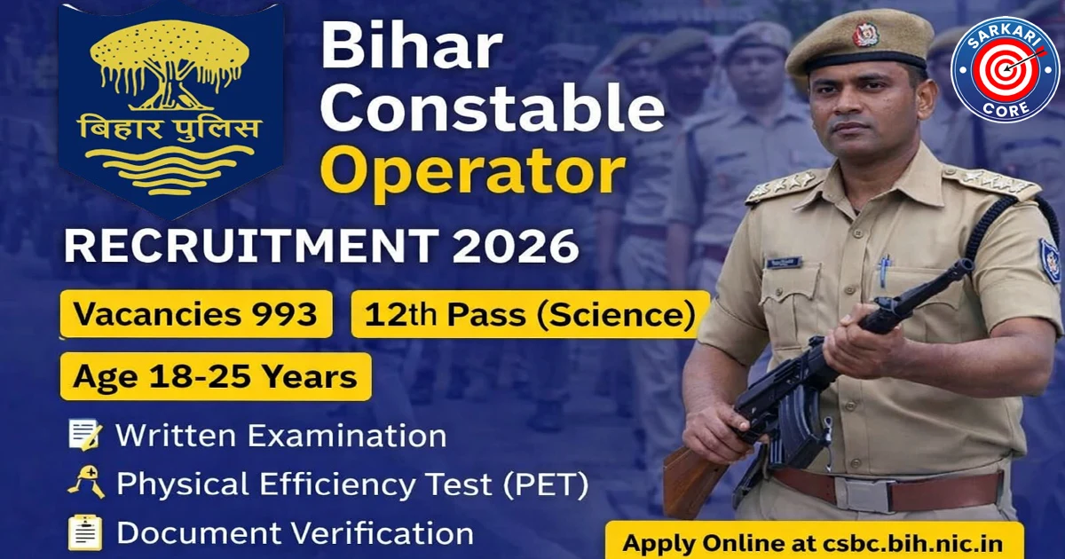 Bihar Constable Operator Recriutment 2026