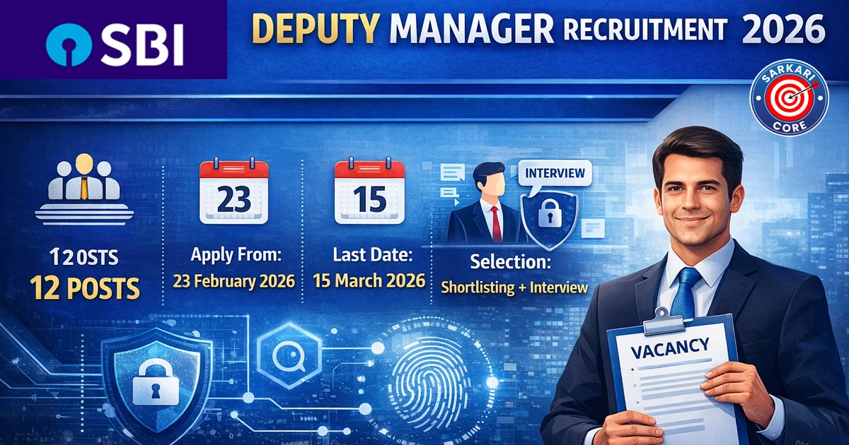 SBI Deputy Manager Recruitment 2026