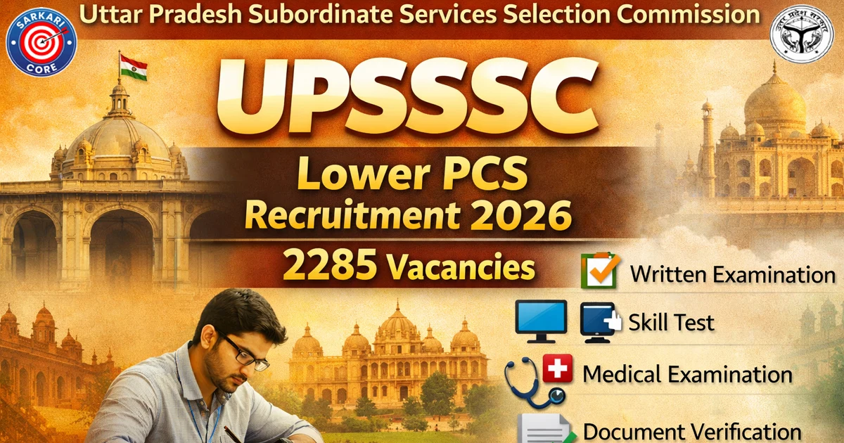 UPSSSC Lower PCS Recruitment 2026