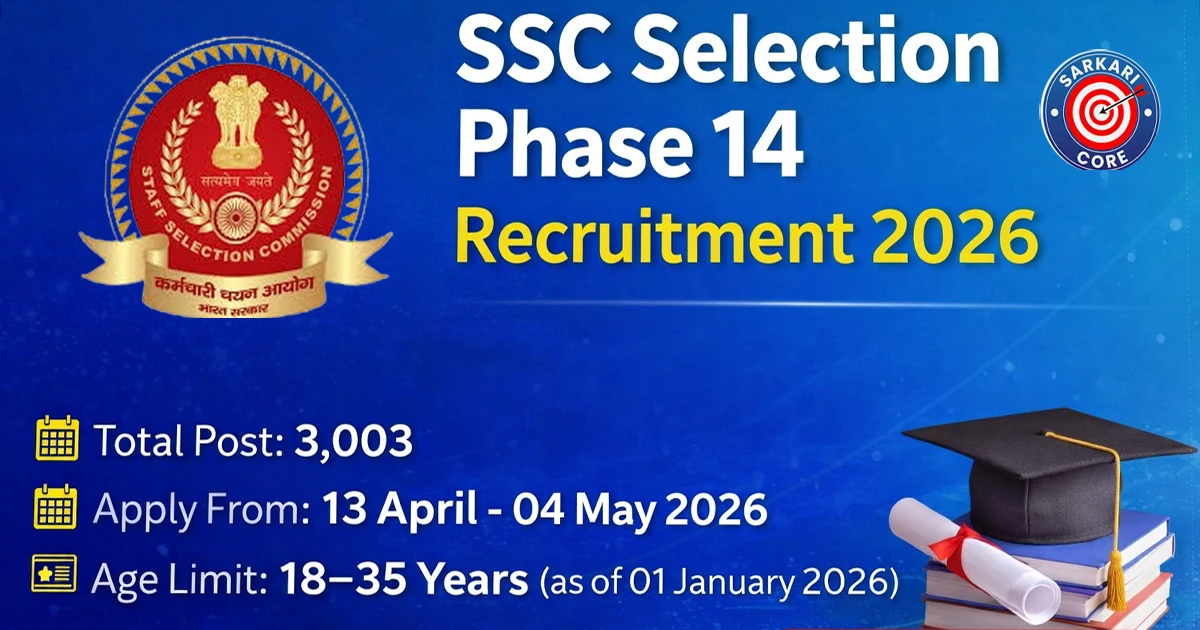 SSC Selection Phase 14 Recruitment 2026