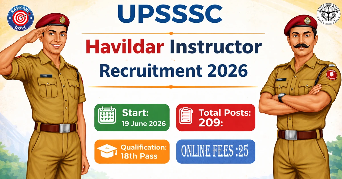 UPSSSC Havildar Instructor Recruitment 2026