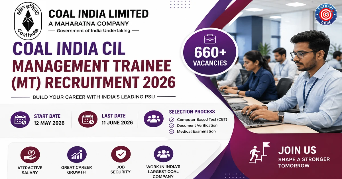 Coal India CIL Management Trainee MT Recruitment 2026