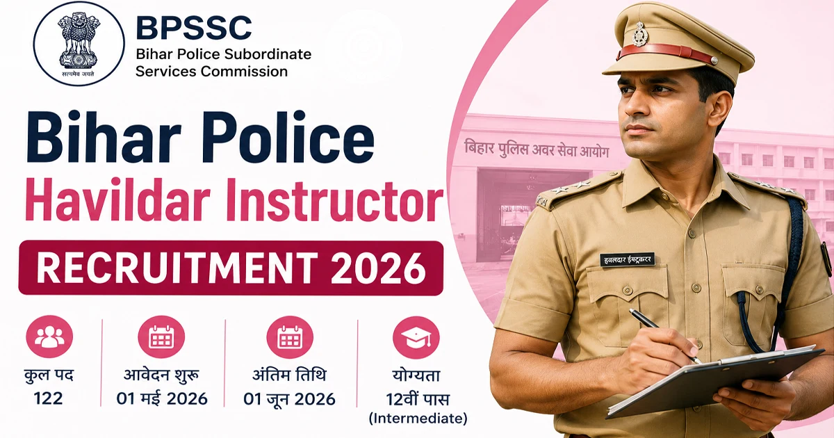BPSSC Bihar Police Havildar Instructor Recruitment 2026