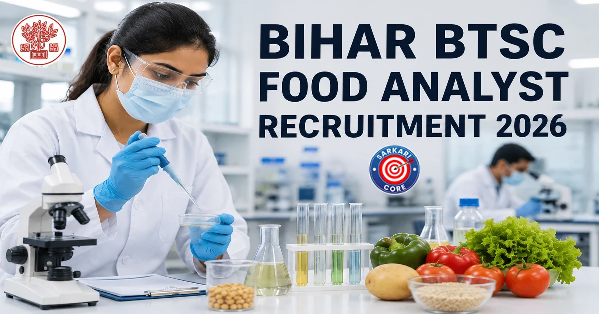 Bihar BTSC Food Analyst Recruitment 2026