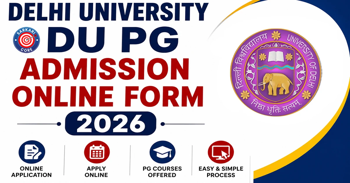 Delhi University DU PG Admission Online Form 2026