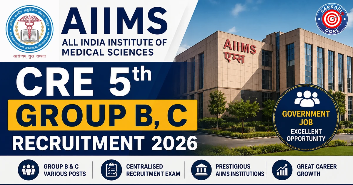AIIMS CRE 5th Group B, C Recruitment 2026
