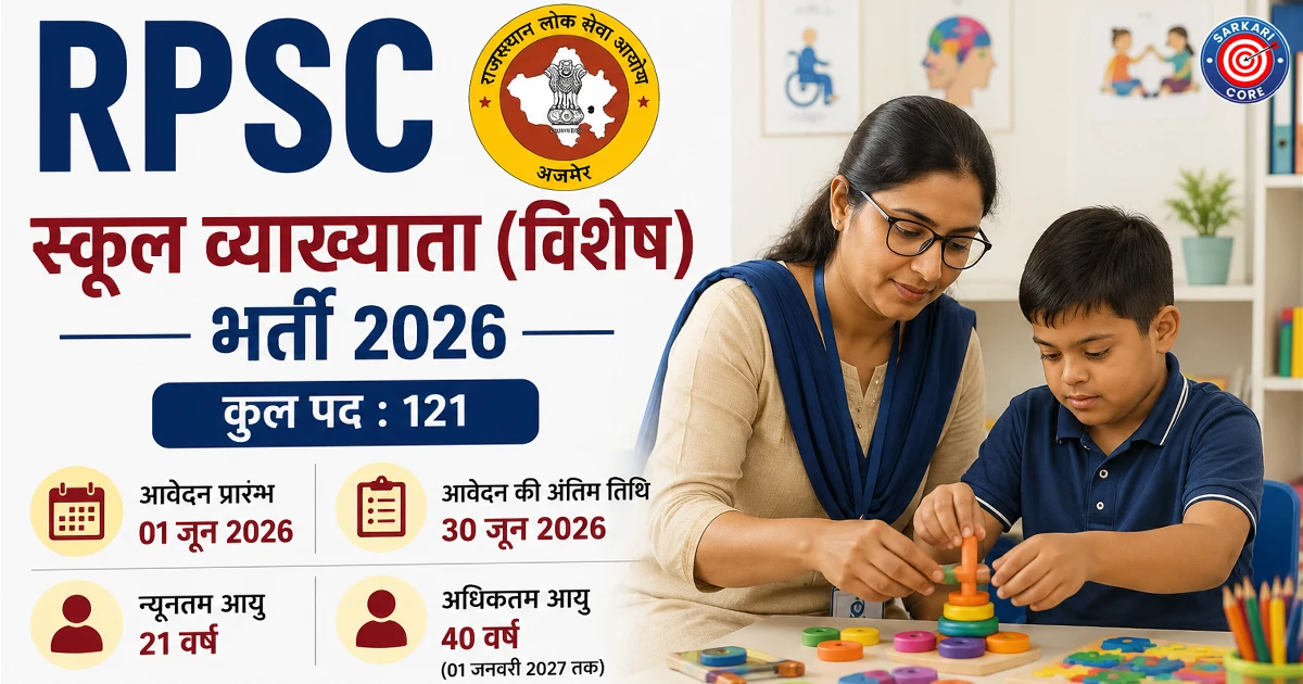 RPSC School Lecturer (Special) Recruitment 2026