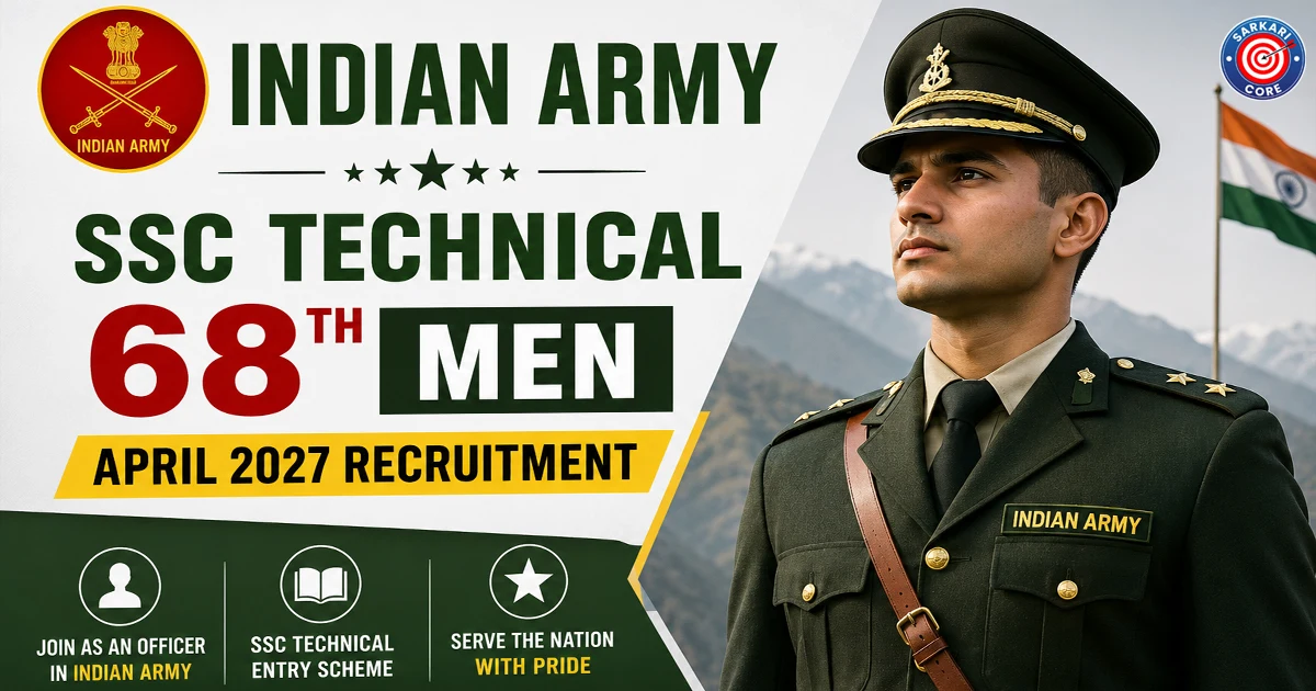 Indian Army SSC Technical 68th Men April 2027 Recruitment