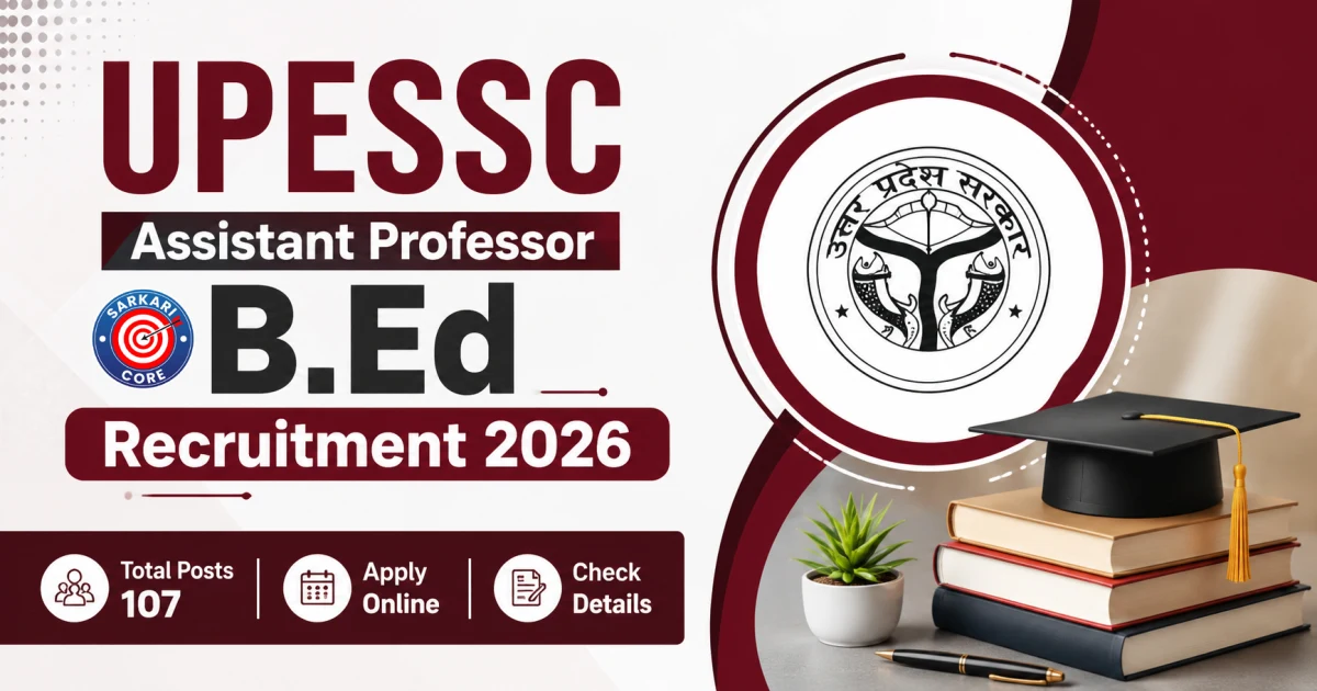 UPESSC Assistant Professor B.Ed  Recruitment 2026