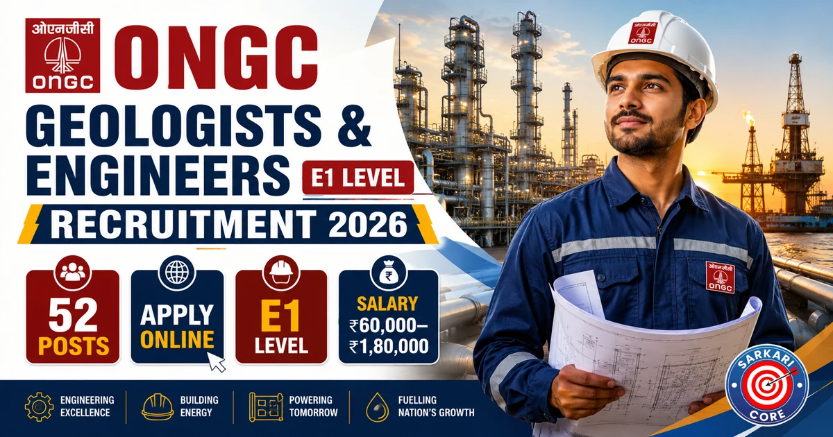 ONGC Geologists and Engineers E1 Recruitment 2026
