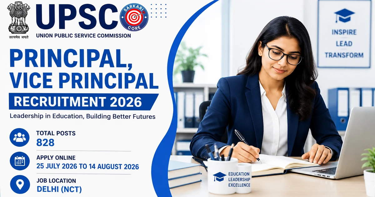 UPSC Principal, Vice Principal Recruitment 2026