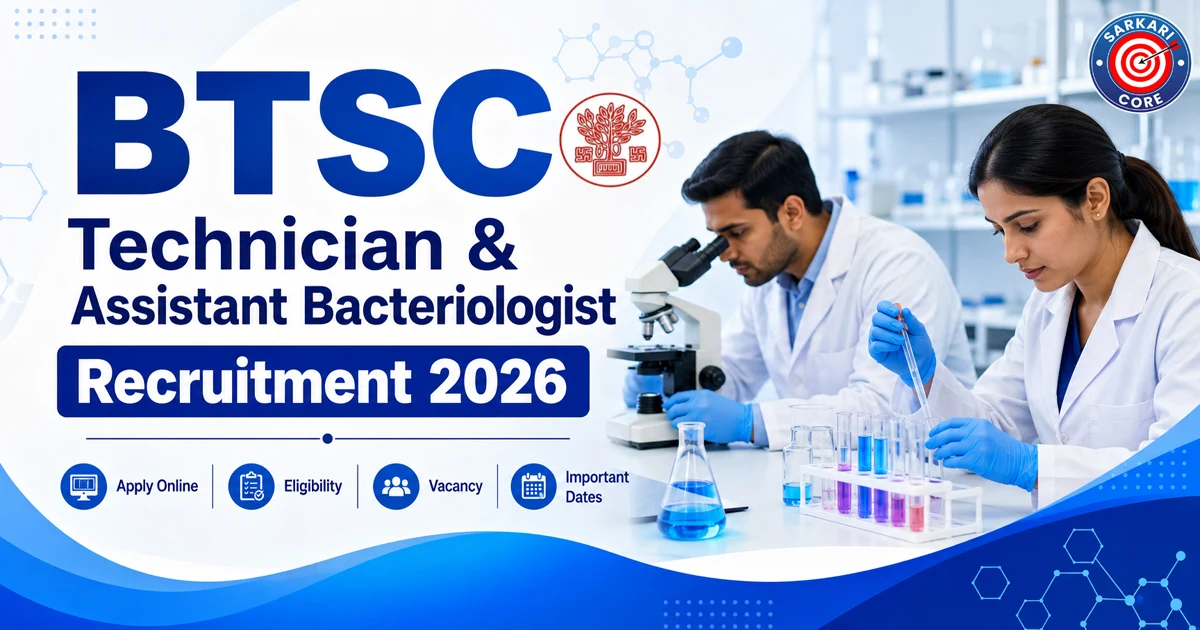 BTSC Technician & Assistant Bacteriologist Recruitment 2026