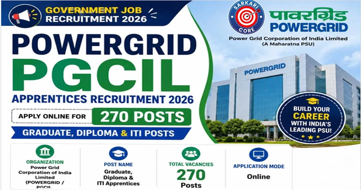 PGCIL Apprentice Recruitment 2026